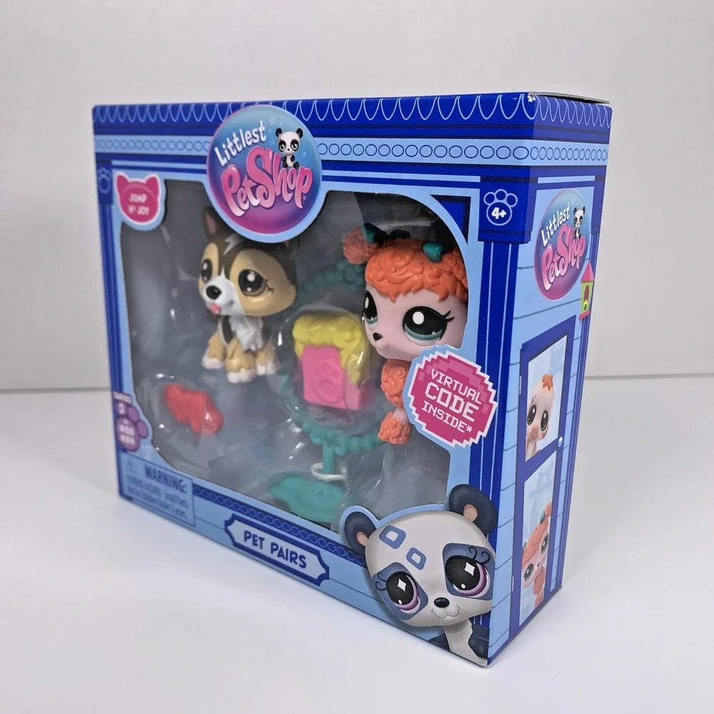 Littlest Pet Shop G7 Series 2 Pet Pairs #88 Husky #89 Poodle 